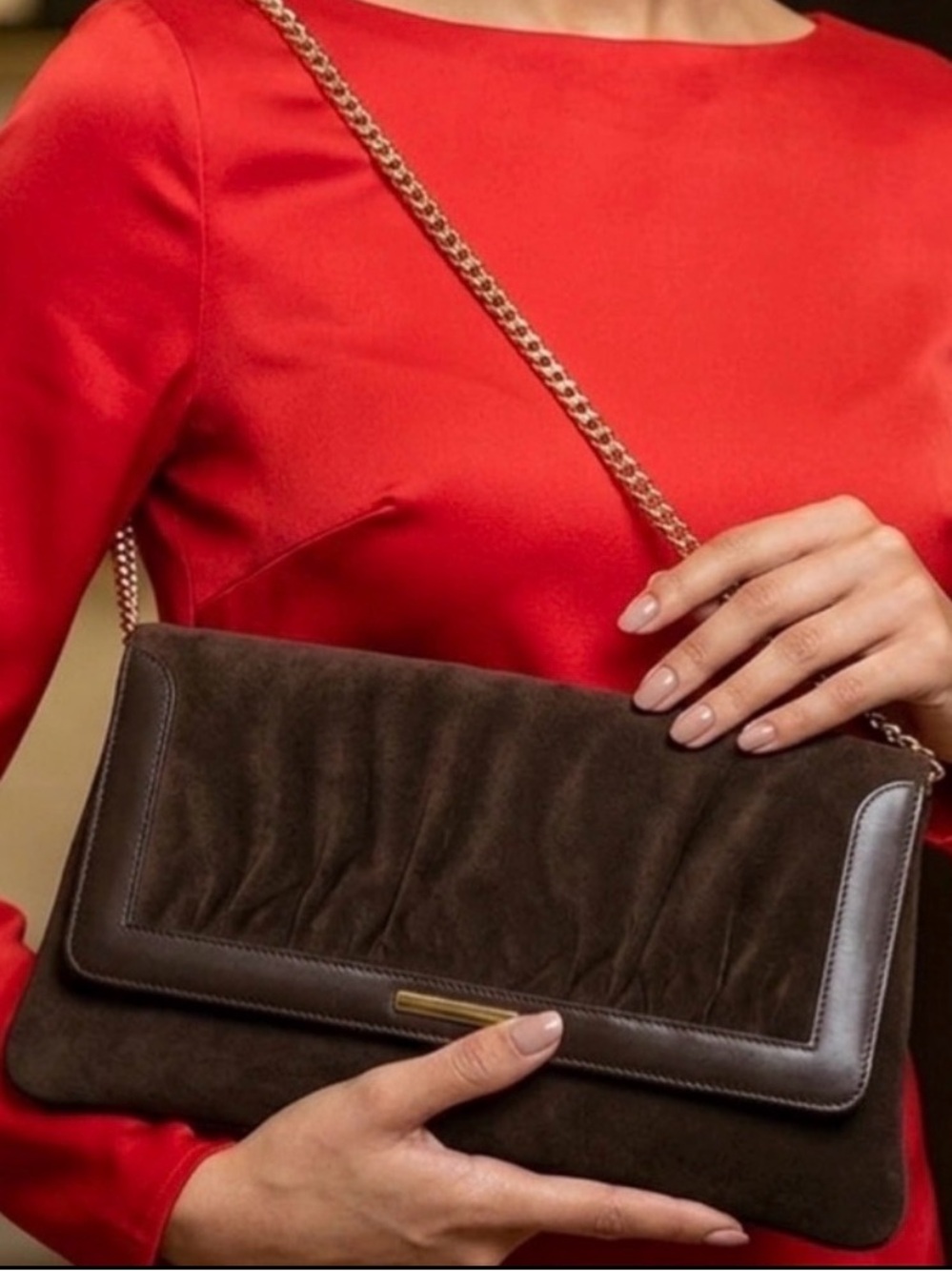 Susan Gail Suede Leather Bag